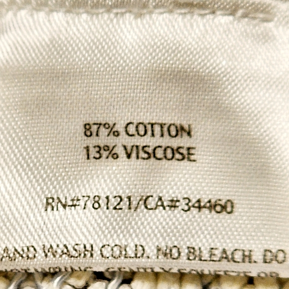 EILEEN FISHER | Cotton Crimp Crew Neck Long Top | Large | Sea Salt - Picture 7 of 9